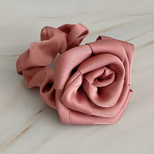 Art Of Work Satin Rose Scrunchie: Rouge Rose